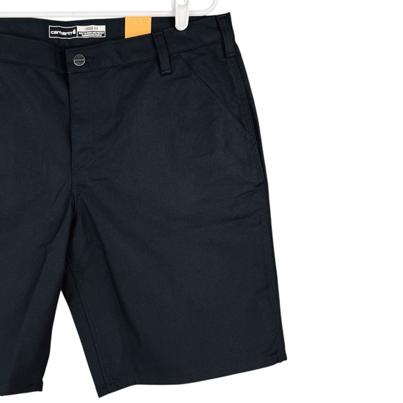 NWT Carhartt Women's Rugged Flex Canvas Utility Work Black Shorts Size 16 Casual - Picture 12 of 14